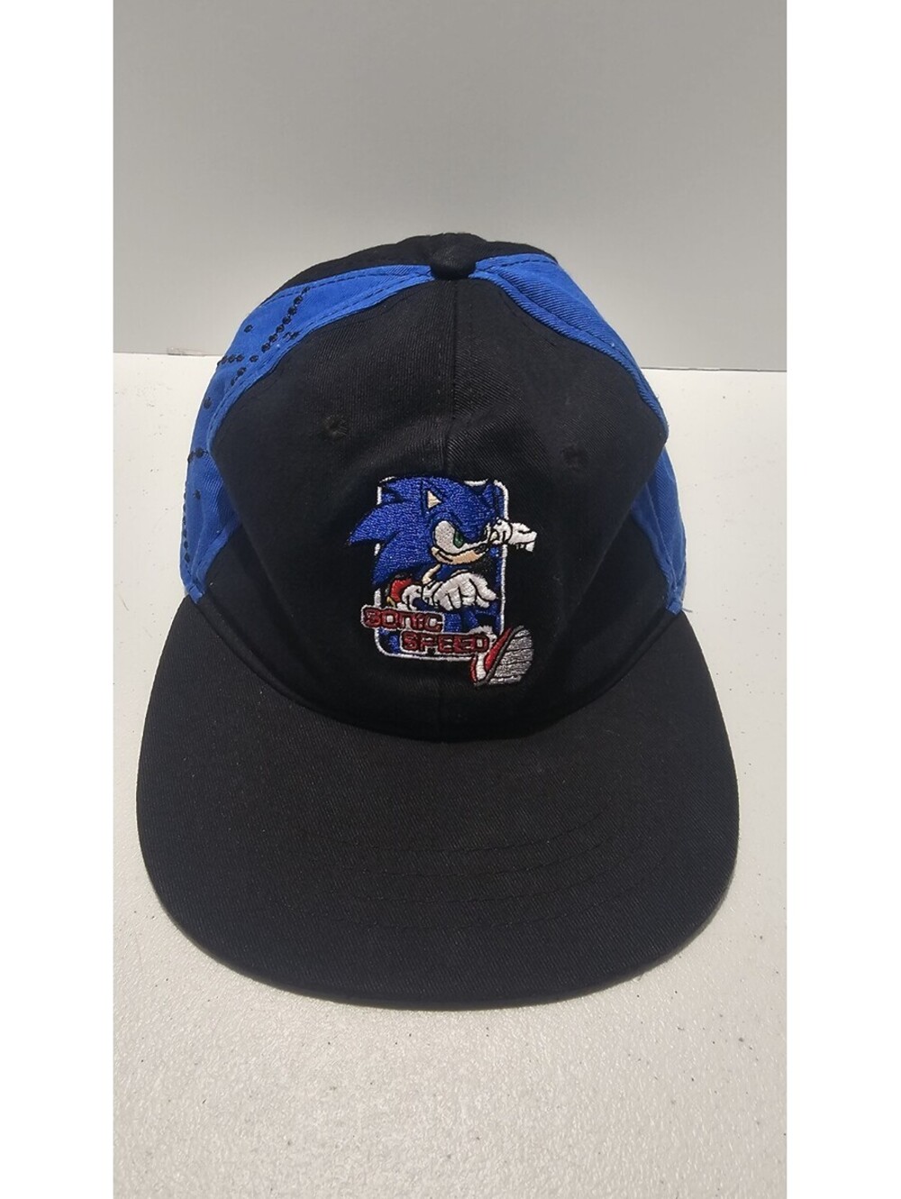 Sonic the Hedgehog Youth Snapback Hat Cap Adjustable Kids Black Blue Sega